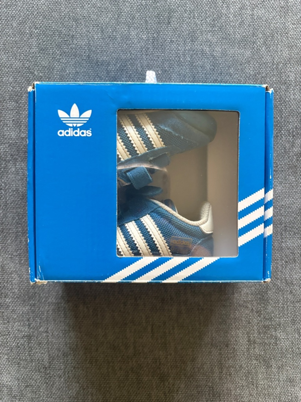 Adidas Kids Blue and White Retro Sneakers